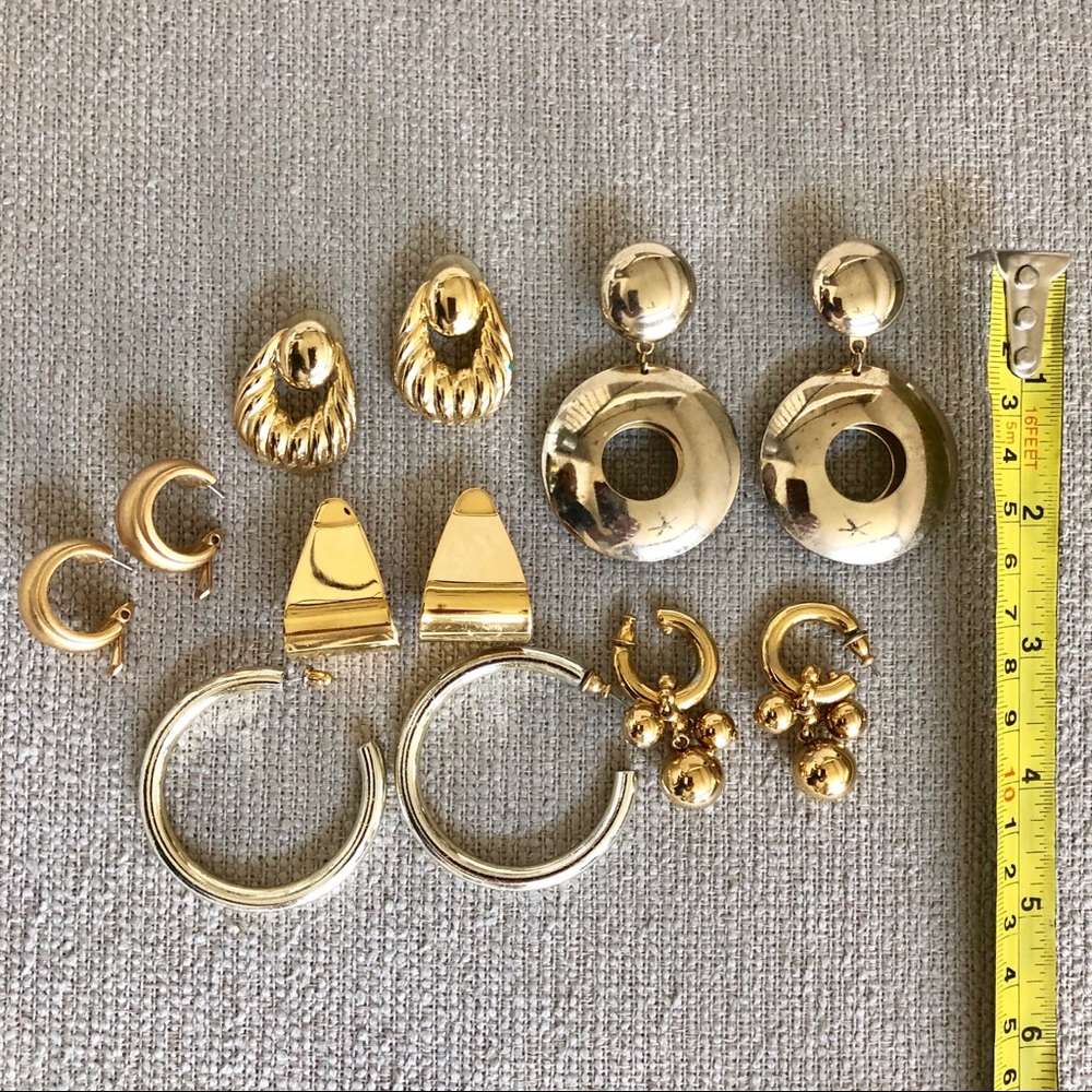 Vintage 1980s and 1990s Gold Tone Earrings